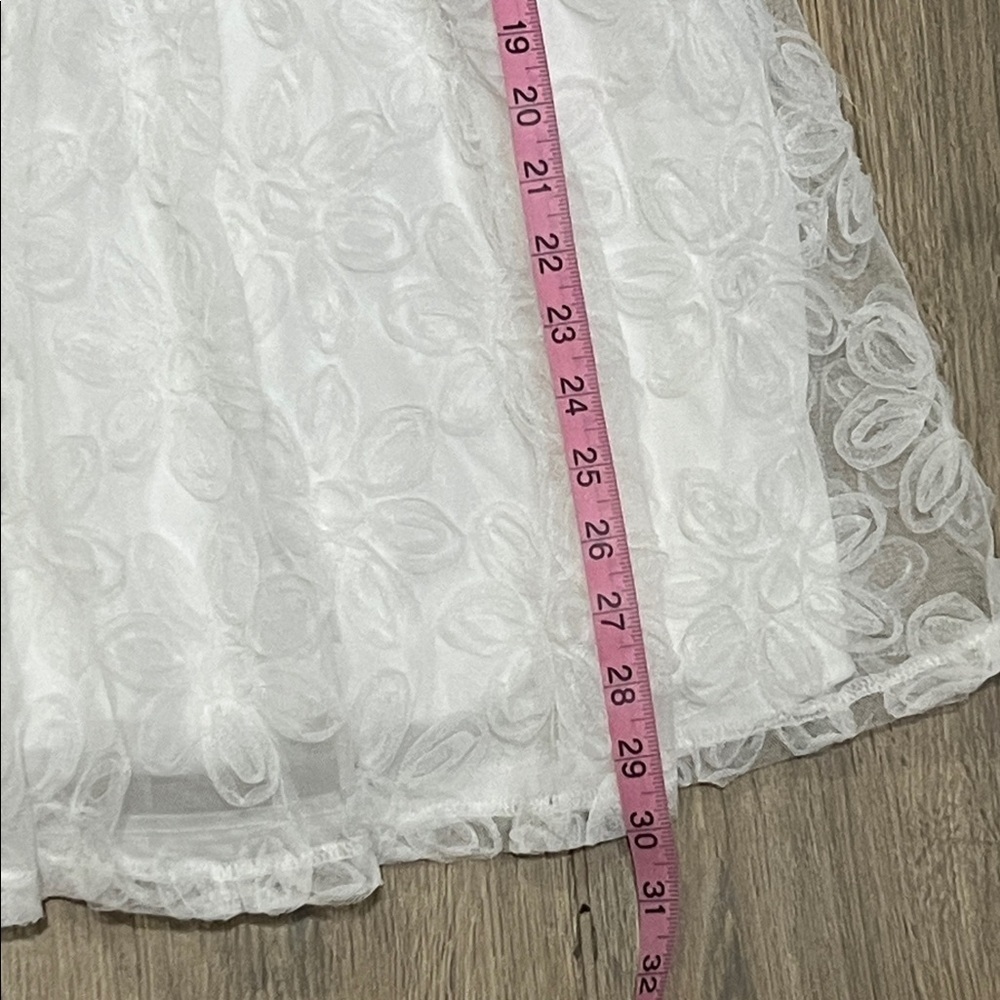 Le Lis White Floral Lace Dress Short Homecoming Hoco Wedding Reception Mini - Picture 9 of 14